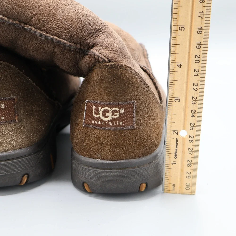 UGGUltimate Cuff Sheepskin Lined Boots Women 8 Brown‎ Lace Up Warm Boho Bohemian